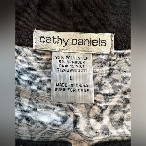 Cathy Daniels Large Embellished Sparkle Tunic Blouse Top V-Neck 3/4 Sleeves - Picture 10 of 17